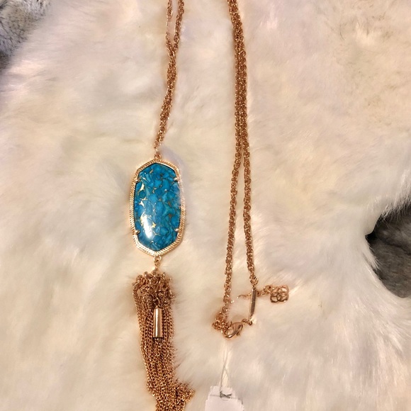 Kendra Scott Bronze Veined Turquoise Rayne - Picture 2 of 2